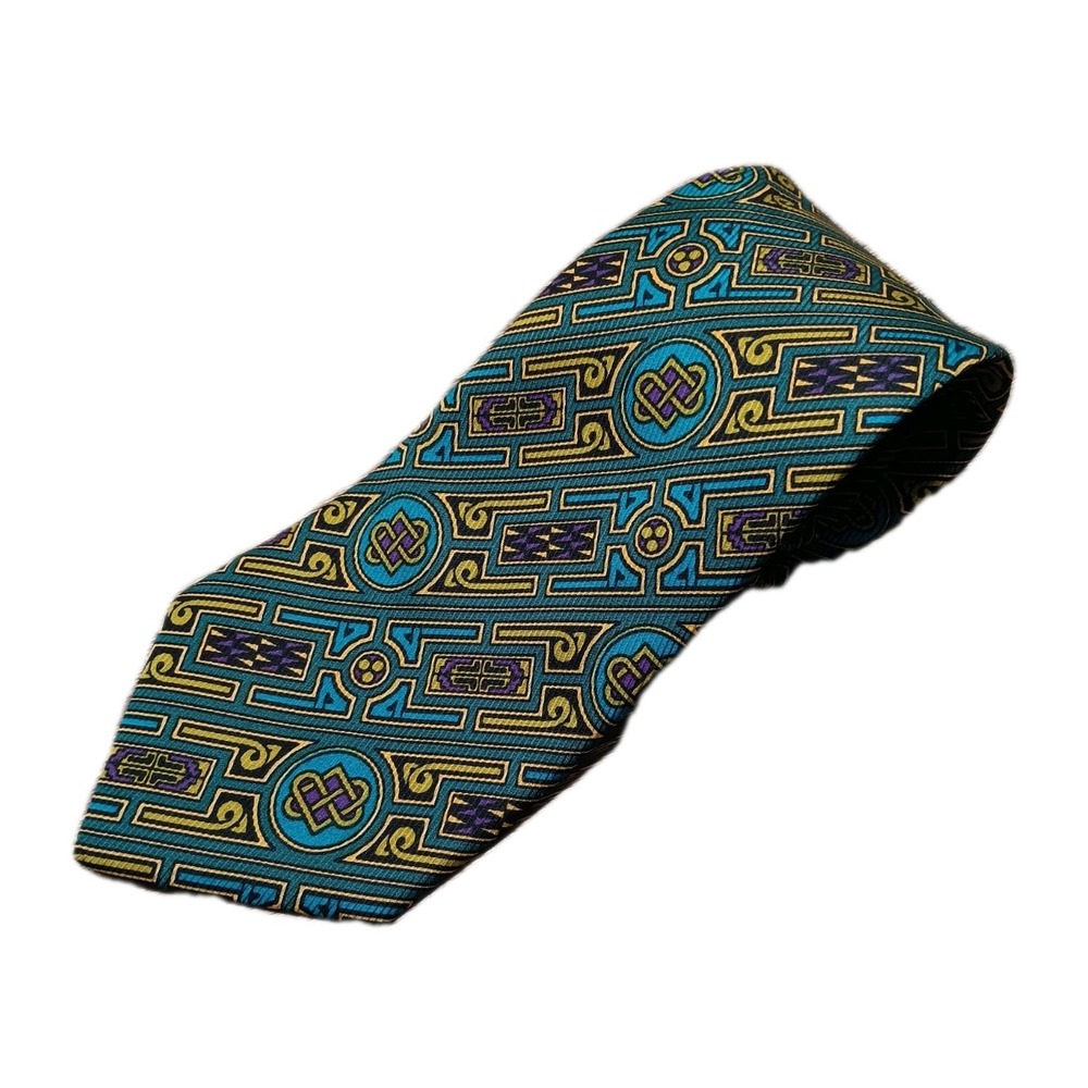 BSL Ireland Hand-Finished Tie Book of Kells Celtic Knot Design Multicolor Woven